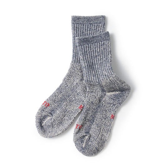 Rototo Double Face Mini Crew Socks Organic Cotton Navy - The Sporting Lodge