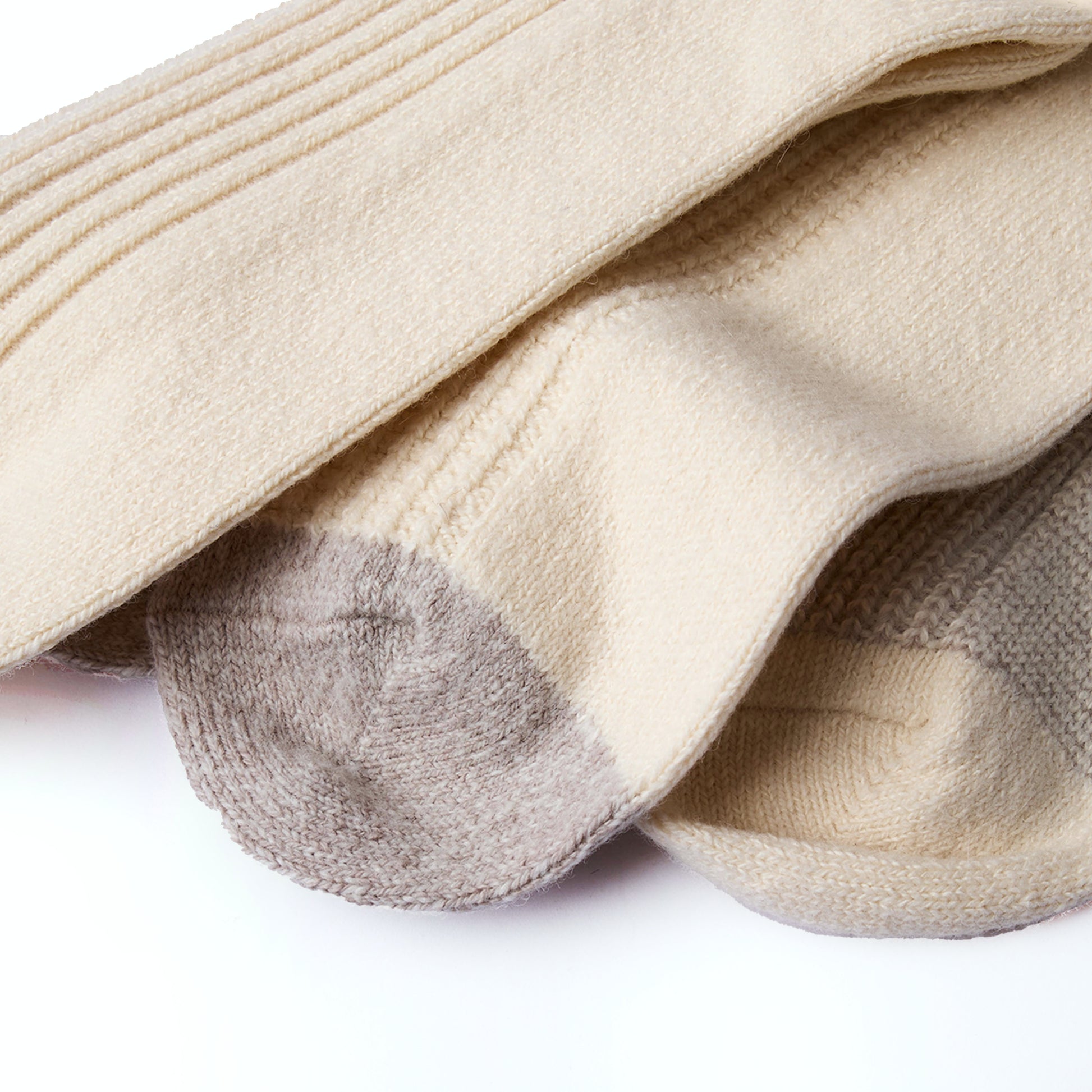 Rototo Recycle Cotton / Wool Daily 3 Pack Socks Off White / Gray - The Sporting Lodge