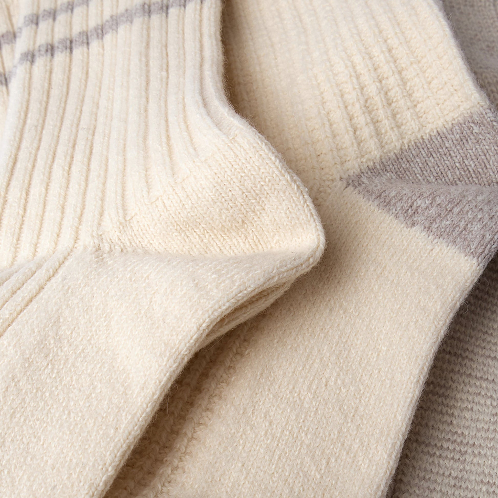 Rototo Recycle Cotton / Wool Daily 3 Pack Socks Off White / Gray - The Sporting Lodge
