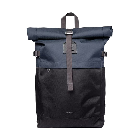 Sandqvist Icon Rolltop Backpack Medium Multi Black / Navy