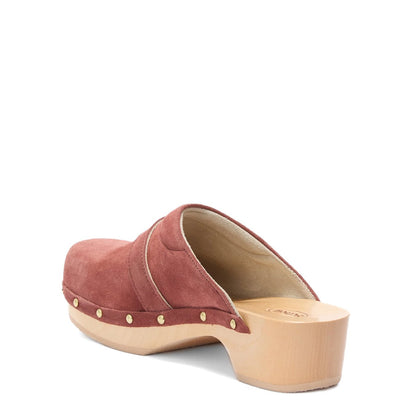 Scholl Pescura Clog 50 Wood Sandals Brick Red - The Sporting Lodge