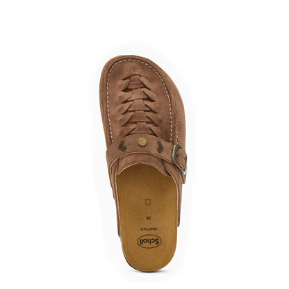Scholl Womens Dakota Braided Sandals Espresso