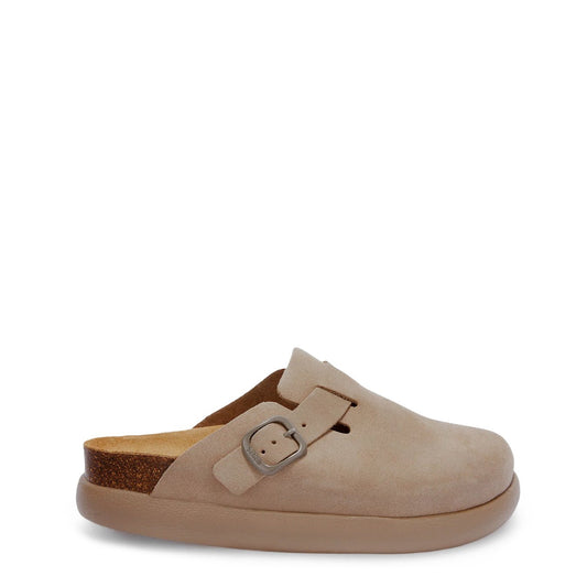 Scholl Womens Fae Chunky Cork Sandals Dark Beige
