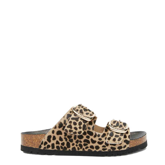 Scholl Womens Noelle Cork Sandals Leopard - The Sporting Lodge