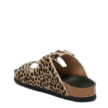 Scholl Womens Noelle Cork Sandals Leopard - The Sporting Lodge