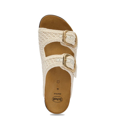 Scholl Womens Noelle Cork Sandals Off White - The Sporting Lodge