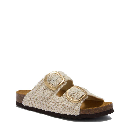 Scholl Womens Noelle Cork Sandals Off White - The Sporting Lodge