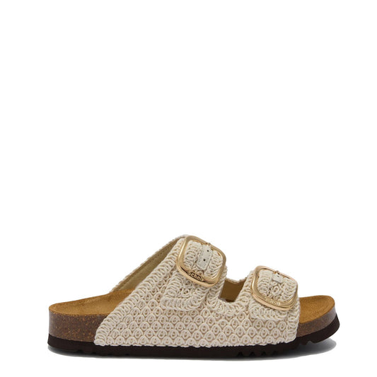 Scholl Womens Noelle Cork Sandals Off White - The Sporting Lodge
