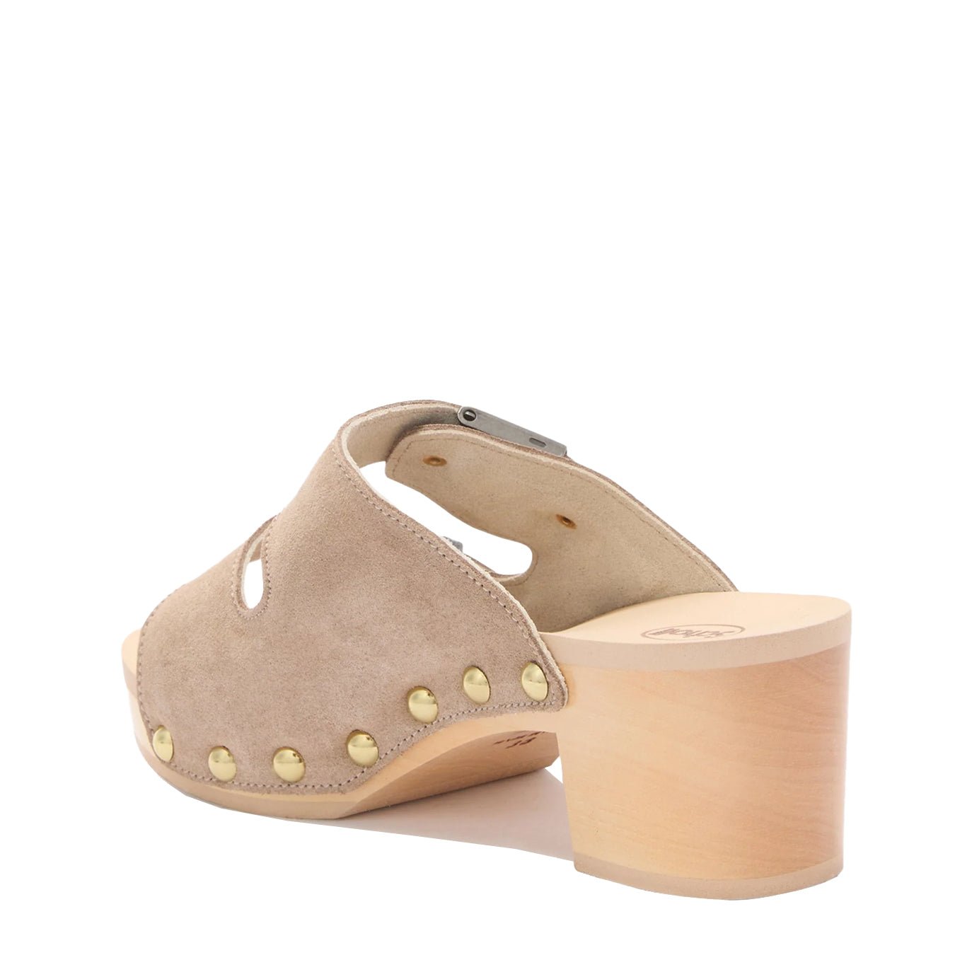 Scholl Womens Pescura Ibiza 2 Straps Wood Sandals Dark Beige - The Sporting Lodge