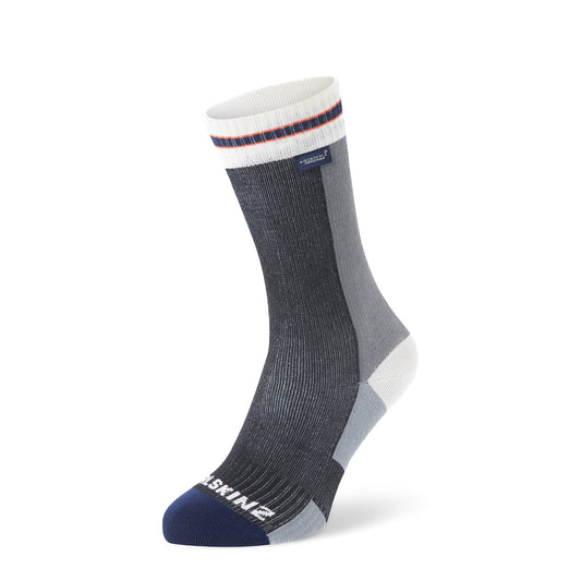 Sealskinz Billockby Waterproof All Weather Mid Length Lightweight Cycling Sock Black