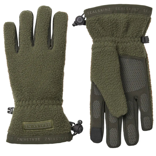 Sealskinz Hoveton WP Sherpa Fleece Glove Olive - The Sporting Lodge