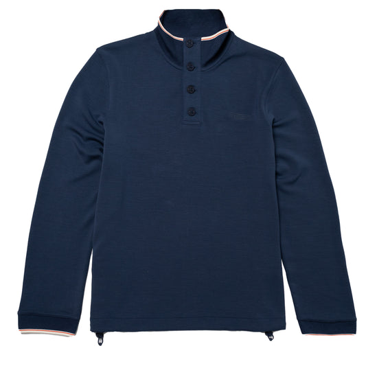 Sealskinz Saxthorpe Funnel Neck 1/2 Button top Navy