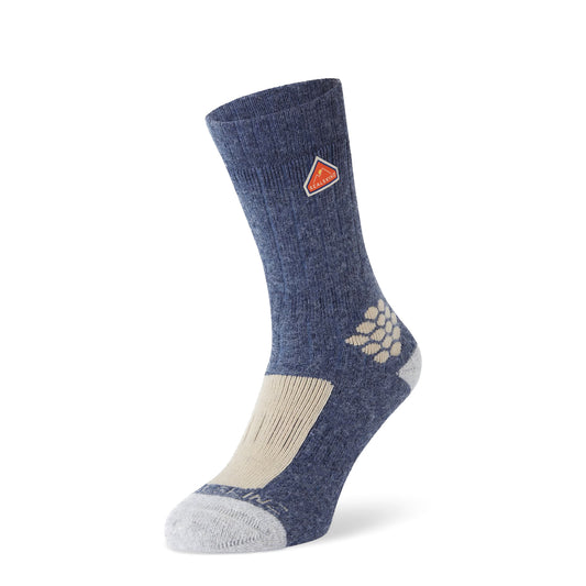 Sealskinz Scarning Recycled Wool and Cashmere Mid Length Colour Block Sock Blue