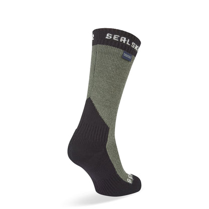 Sealskinz Stanfield Waterproof Extreme Cold Weather Mid Length Sock Olive