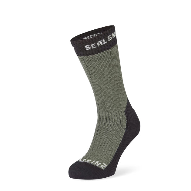 SealSkinz Norwich Waterdichte, halflange Wandelsokken - Olijf