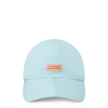Sealskinz Wymondham Waterproof Quick Dry Foldable Printed Running Cap Blue - The Sporting Lodge