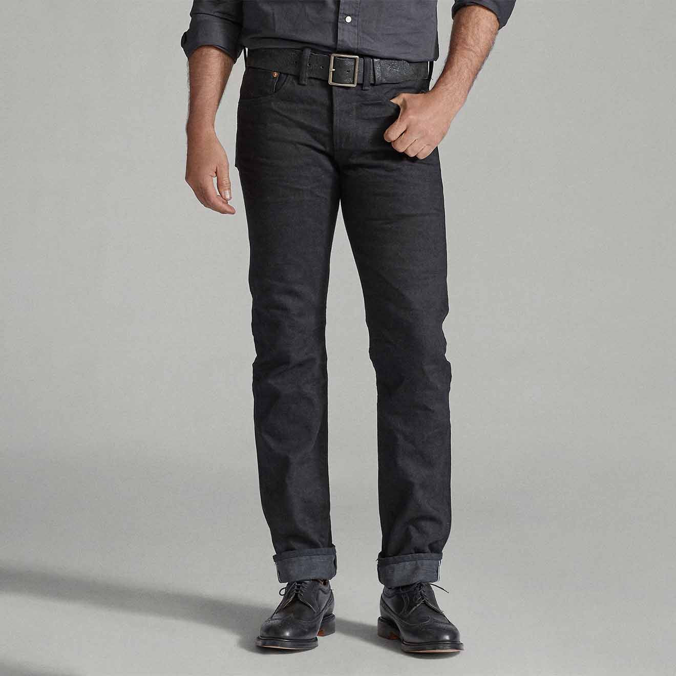 RRL by Ralph Lauren Slim Fit Selvedge Jean Black-4