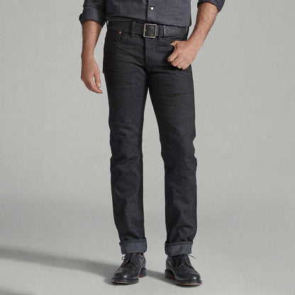RRL by Ralph Lauren Slim Fit Selvedge Jean Black-4