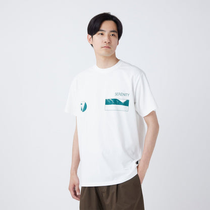 Snow Peak CF Landscape T-Shirt Off White