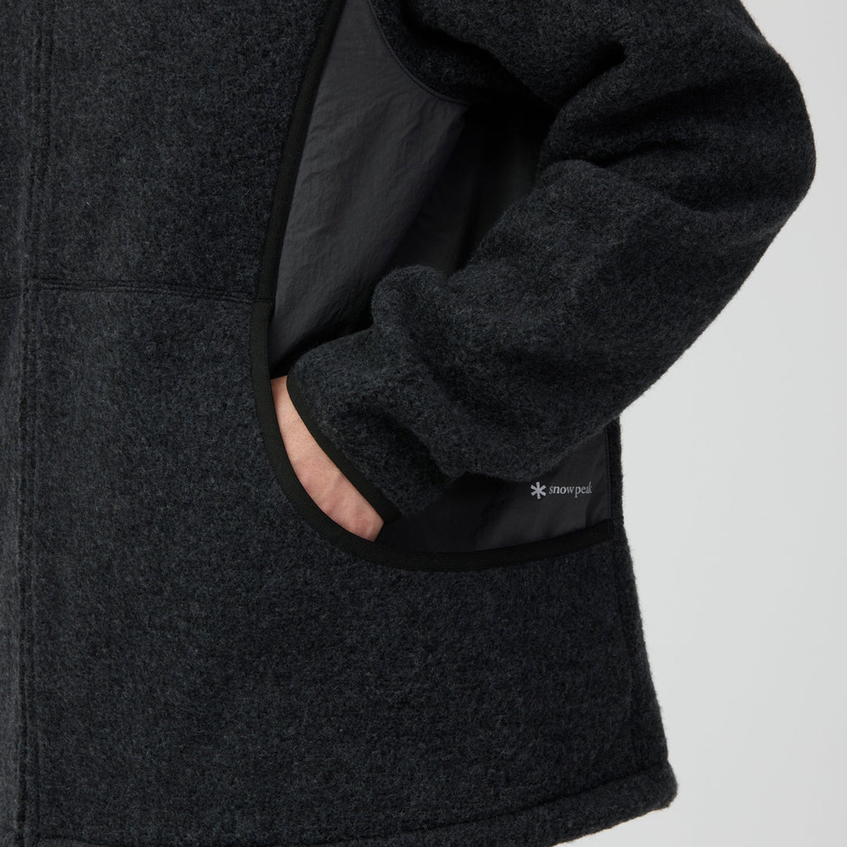 Snow Peak Calamai Wool Fleece Jacket Charcoal