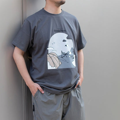 Snow Peak Camping Graphic T-Shirt Grey