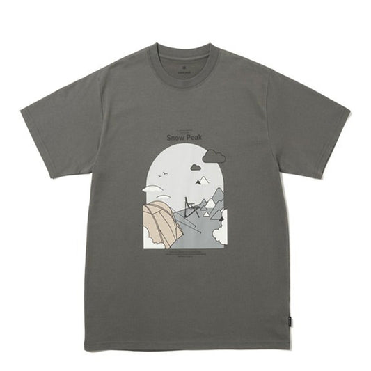 Snow Peak Camping Graphic T-Shirt Grey