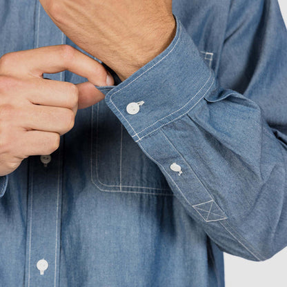 Snow Peak Chambray Work Shirt Blue