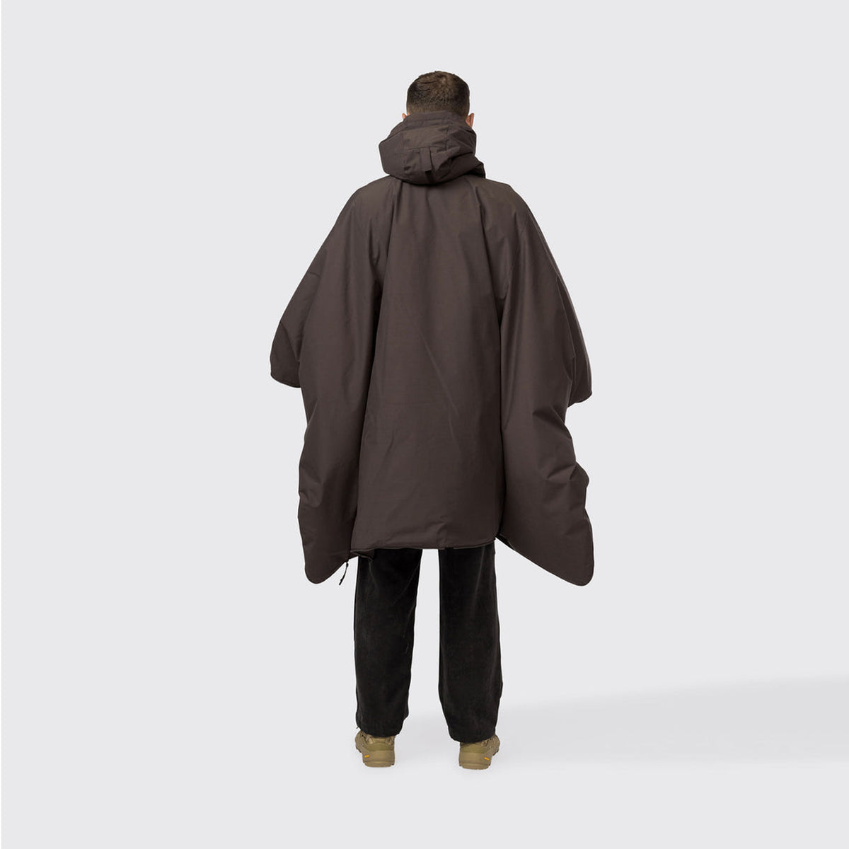 Snow Peak FR 2L Down Poncho Dark Brown