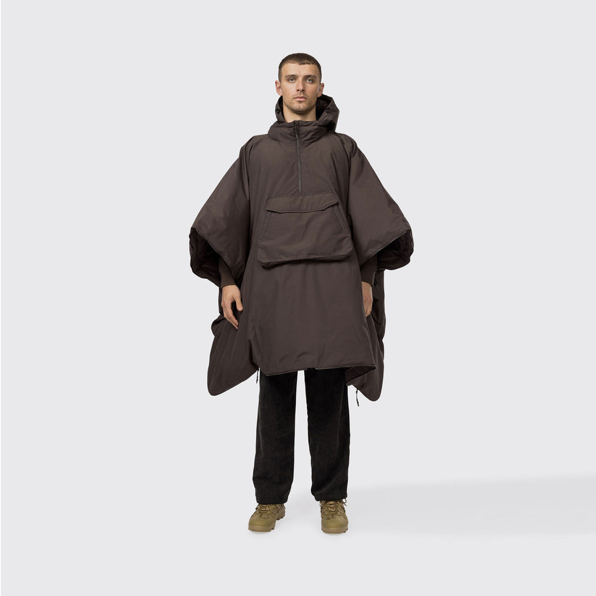 Snow Peak FR 2L Down Poncho Dark Brown