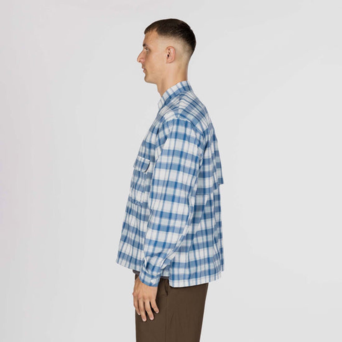 Snow Peak Fade Check Breezy Shirt Light Blue