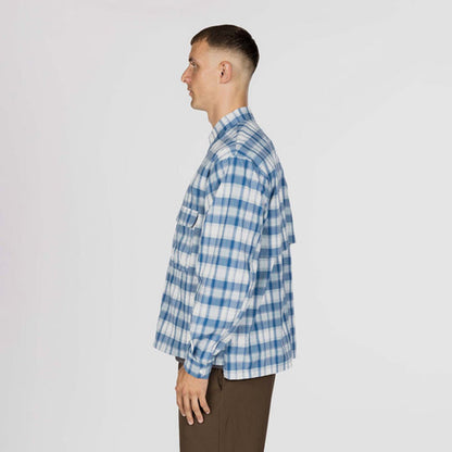 Snow Peak Fade Check Breezy Shirt Light Blue