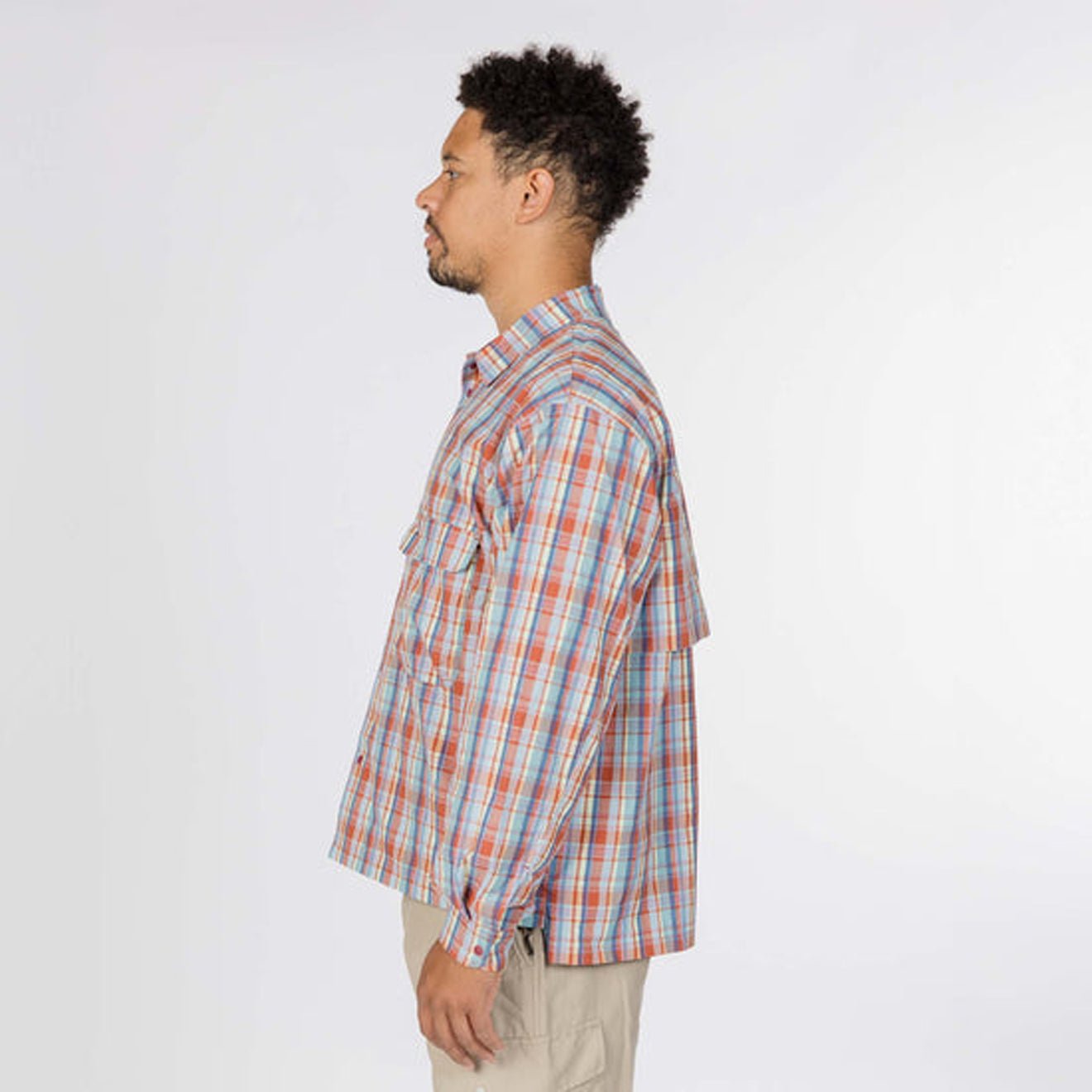 Snow Peak Fade Check Breezy Shirt Red