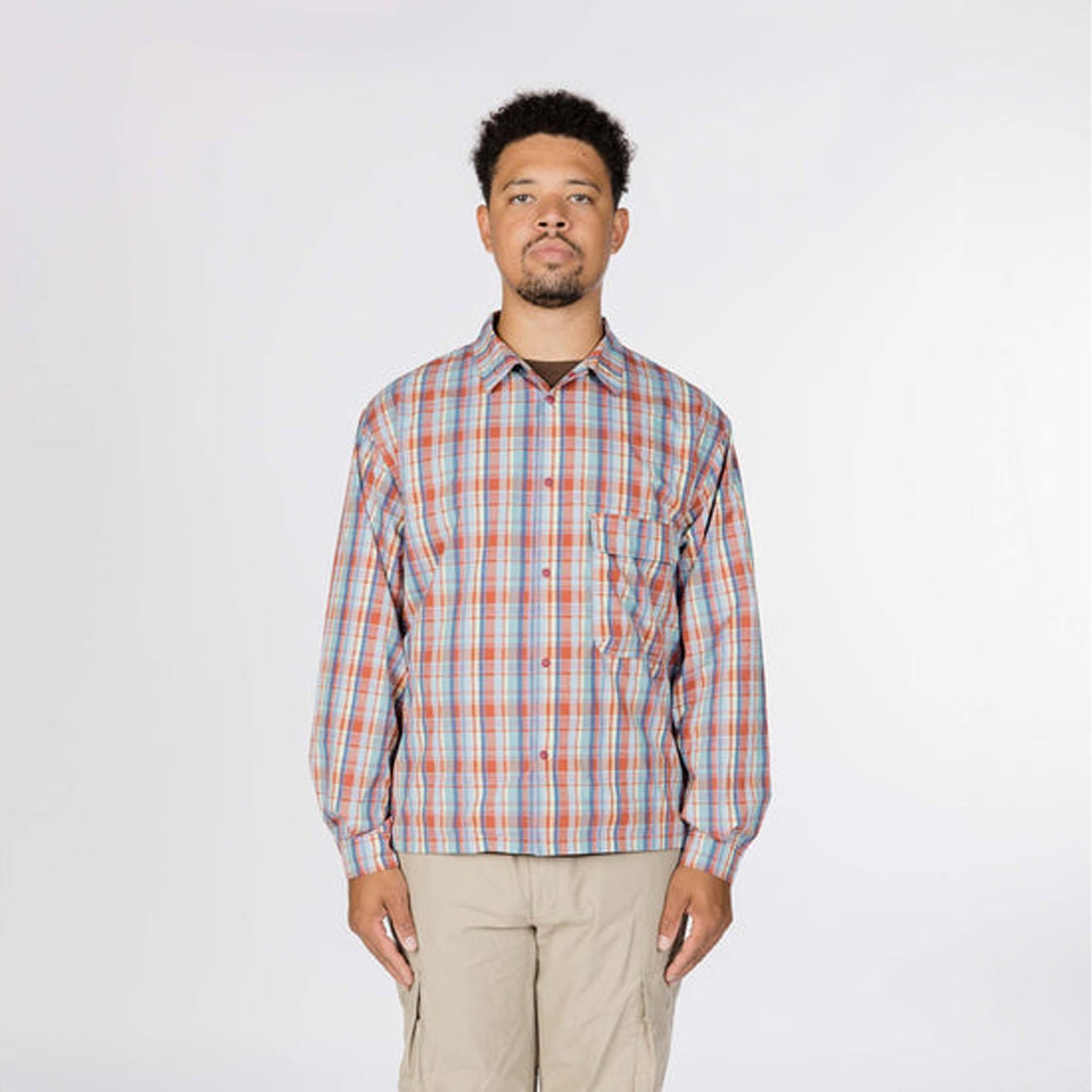 Snow Peak Fade Check Breezy Shirt Red