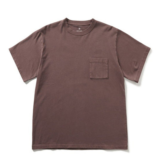 Snow Peak Garment Dyed T-Shirt Burgundy