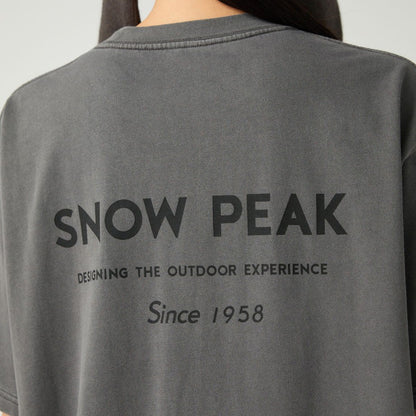 Snow Peak Garment Dyed T-Shirt Charcoal
