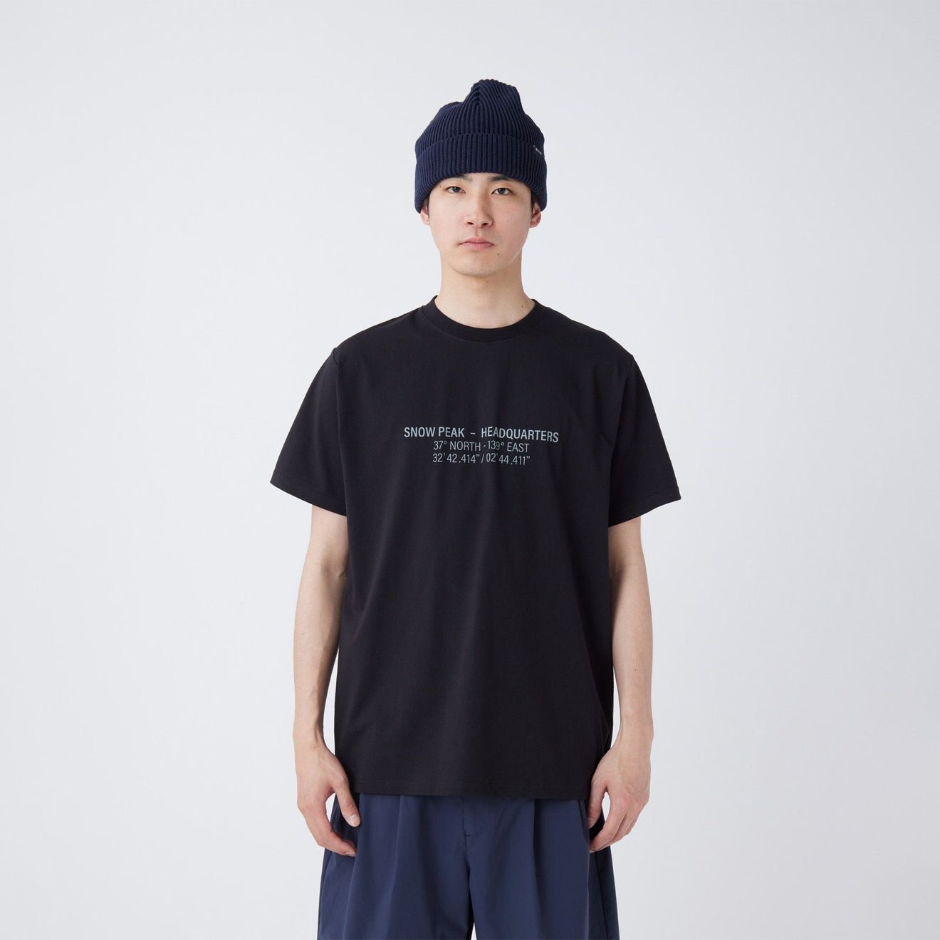 Snow Peak HQ Topographic Map T-Shirt Black