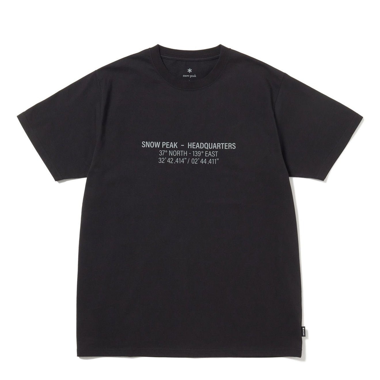 Snow Peak HQ Topographic Map T-Shirt Black