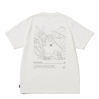 Snow Peak HQ Topographic Map T-Shirt Off White