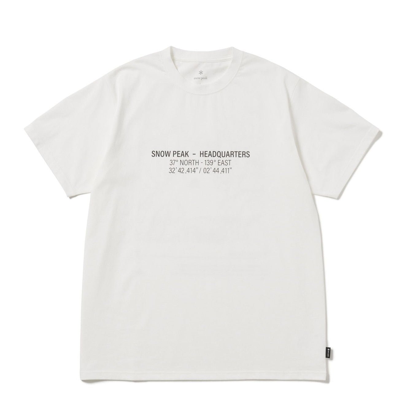 Snow Peak HQ Topographic Map T-Shirt Off White
