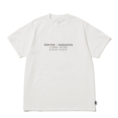 Snow Peak HQ Topographic Map T-Shirt Off White