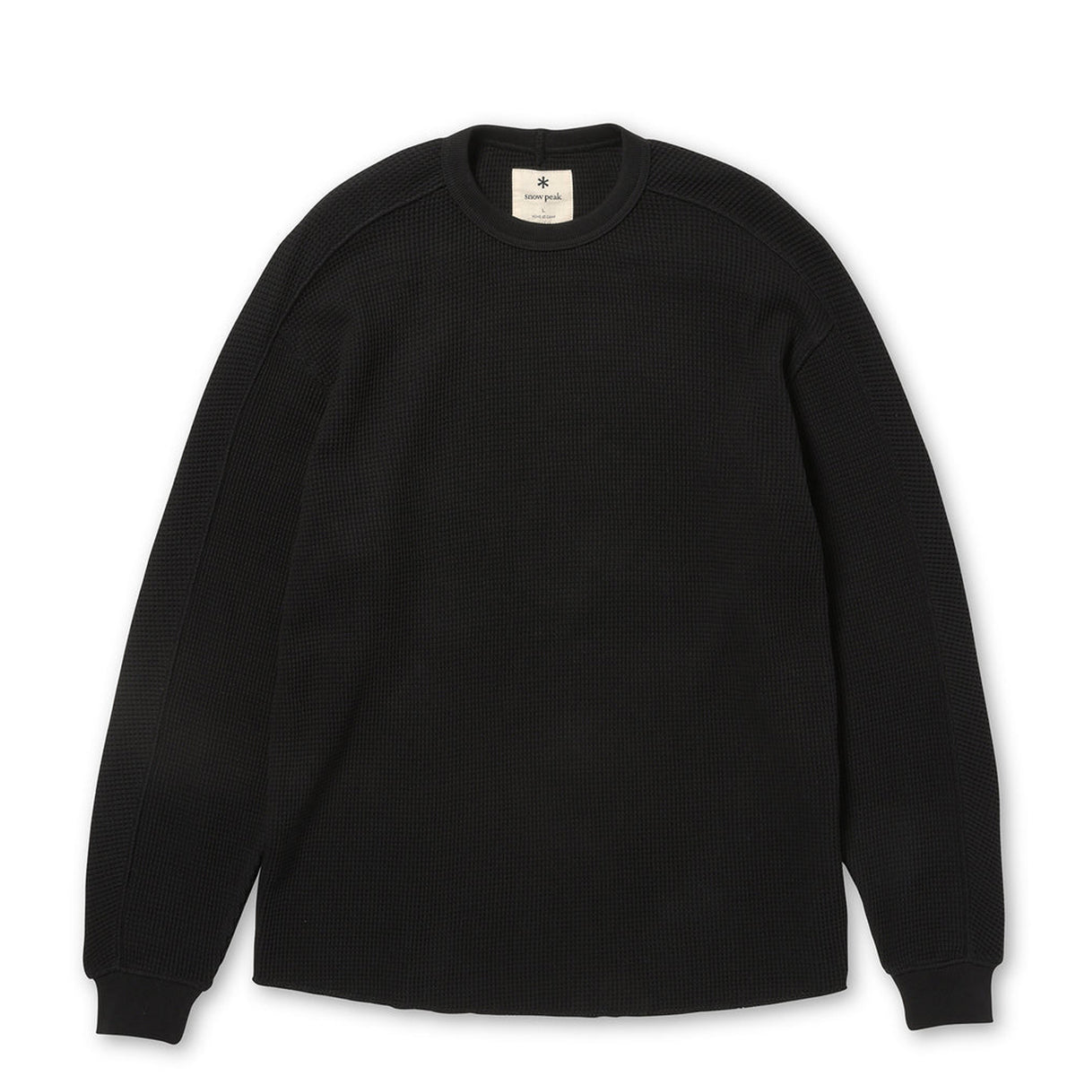 Snow Peak Heavyweight Waffle Pullover Black