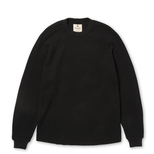 Snow Peak Heavyweight Waffle Pullover Black