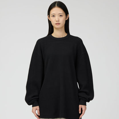 Snow Peak Heavyweight Waffle Pullover Black