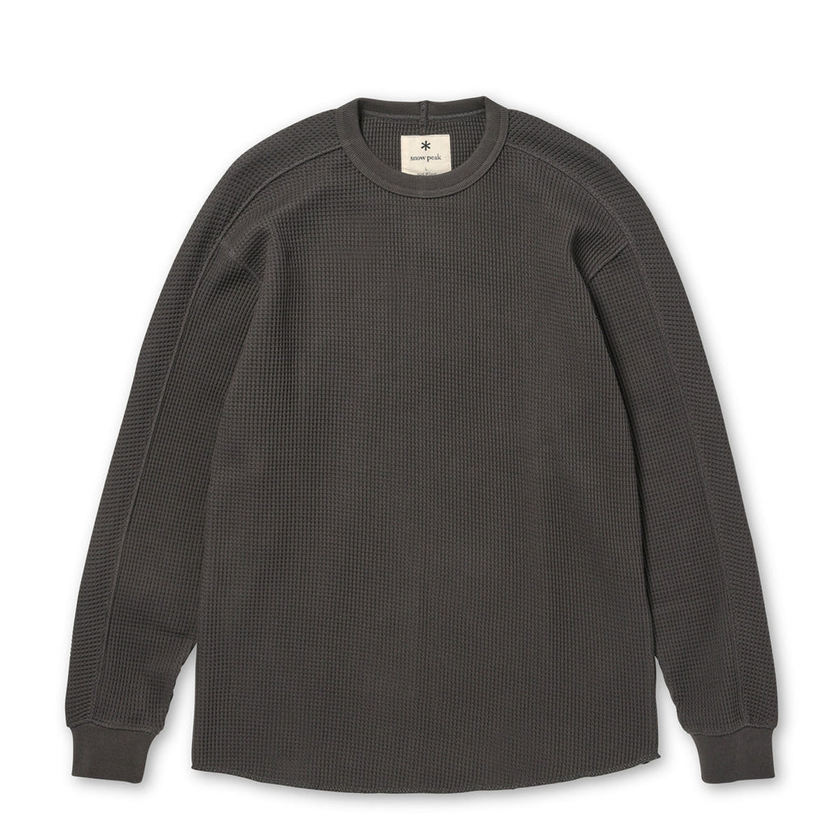 Snow Peak Heavyweight Waffle Pullover Charcoal