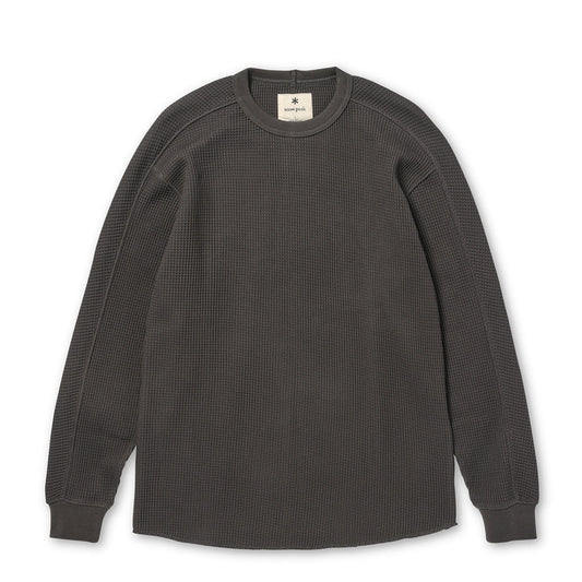 Snow Peak Heavyweight Waffle Pullover Charcoal