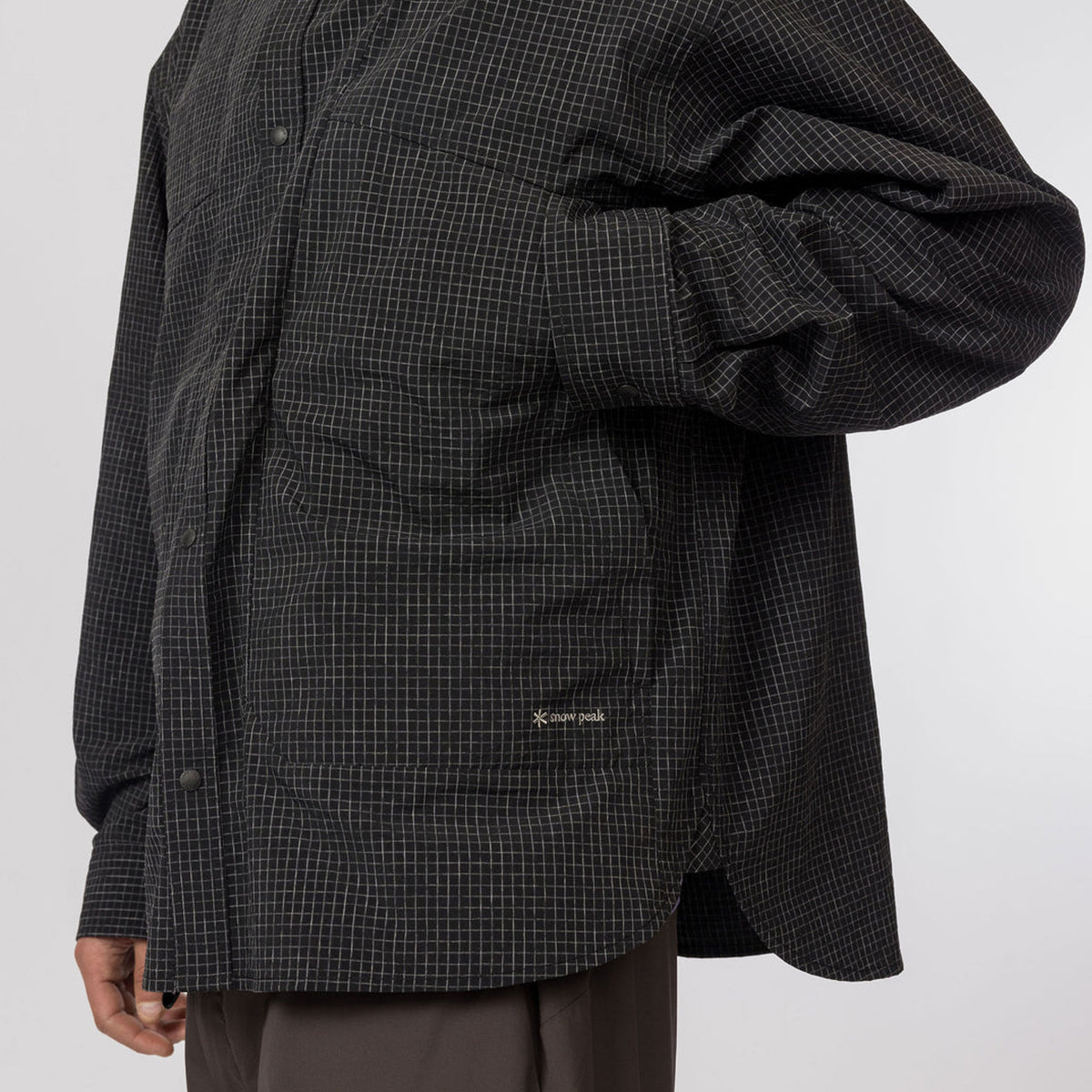 Snow Peak Kasuri Ripstop Shirt Black