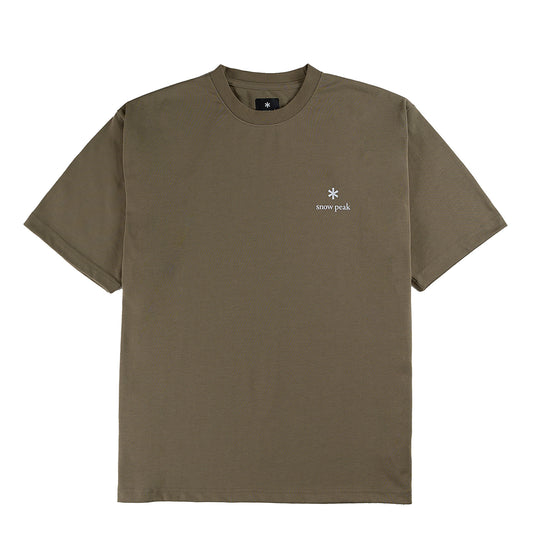 Snow Peak Logo T-Shirt Khaki - The Sporting Lodge