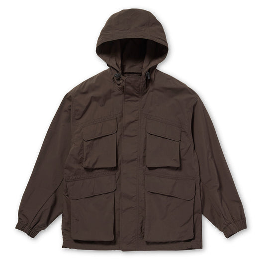 Snow Peak Nylon Double Rip Jacket Dark Brown