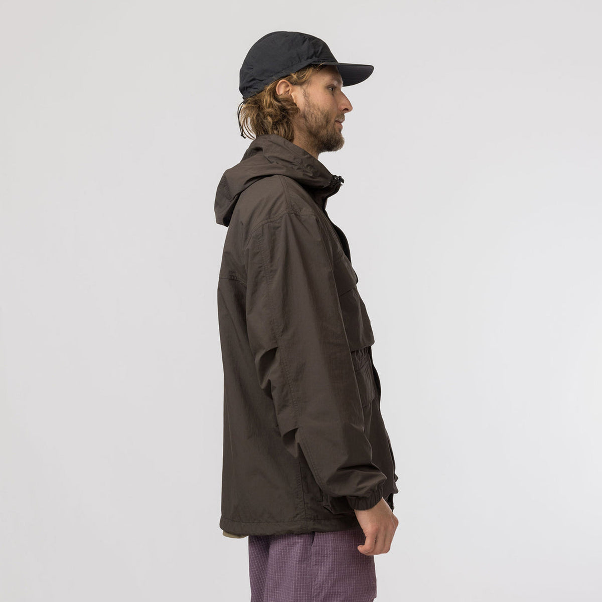 Snow Peak Nylon Double Rip Jacket Dark Brown