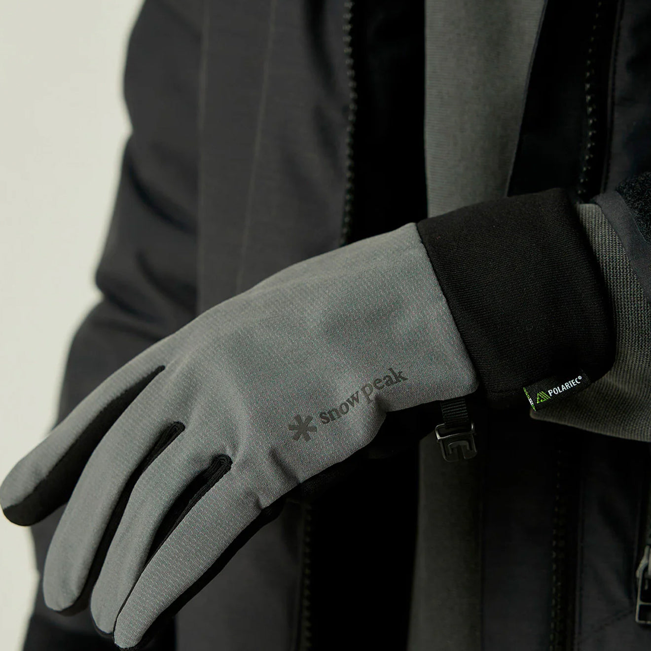 Snow Peak Polartec Power Stretch Gloves Grey